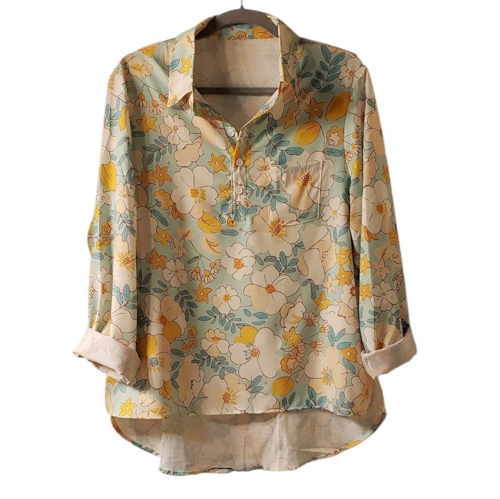 Lightweight Floral Shirt (Multiple Sizes - See Measurements) - NWT!